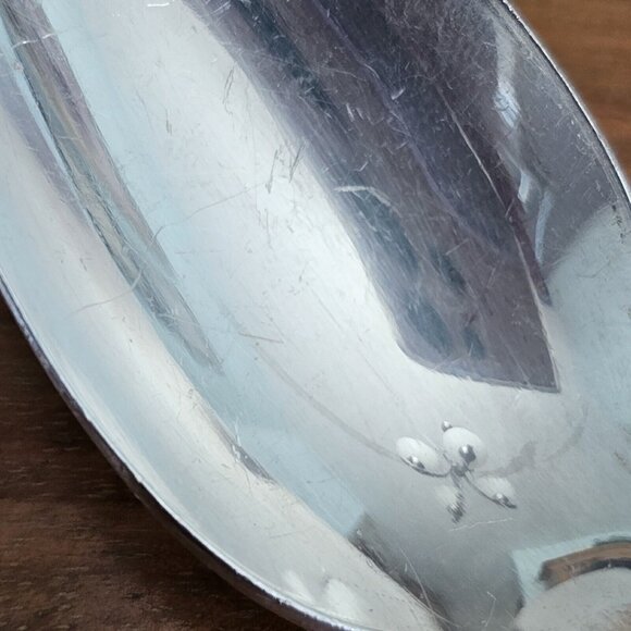 Oneida Adam Silverplate Teaspoons Spoons 4pc 1917 no mono vtg minimalis art deco - Picture 10 of 10